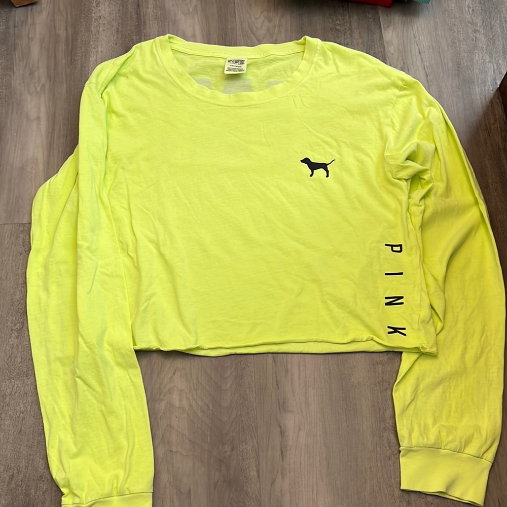 Victoria’s Secret Pink Long Sleeve Crop Size L